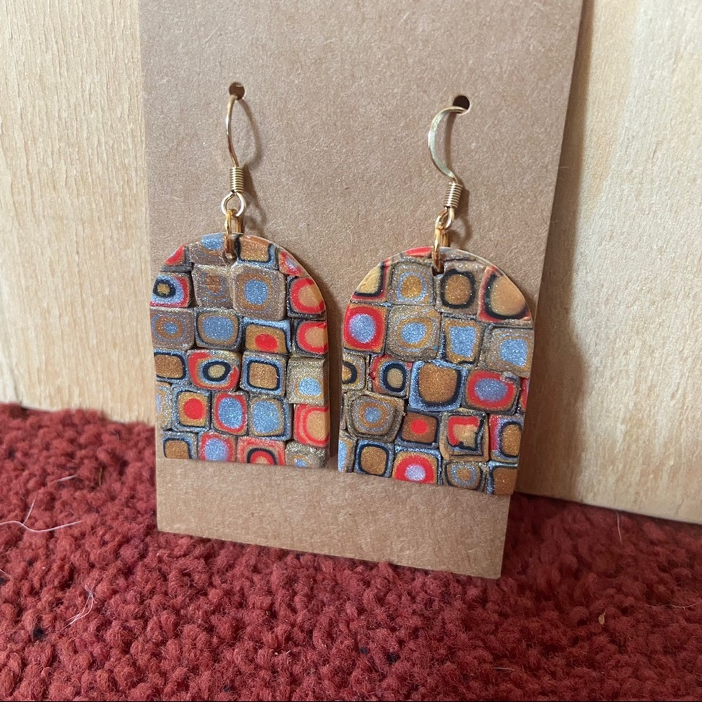 Gustav Klimt Inspired Earrings